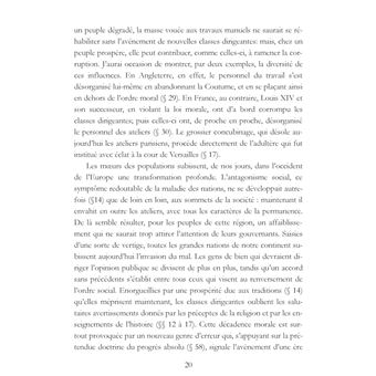 L'organisation du travail, selon la coutume des ateliers et la loi du Décalogue