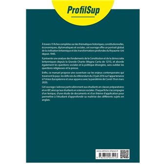 Civilisation britannique en fiches