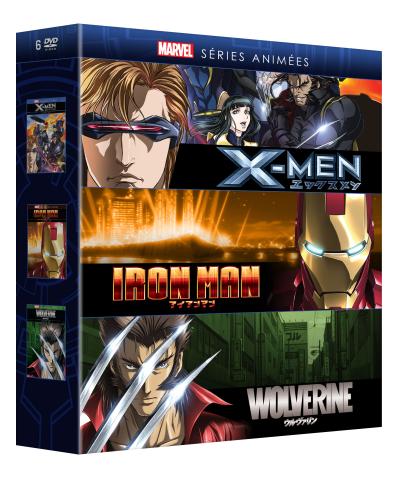 Iron Man - Wolverine - X-Men - Coffret Marvel Animes 6 DVD