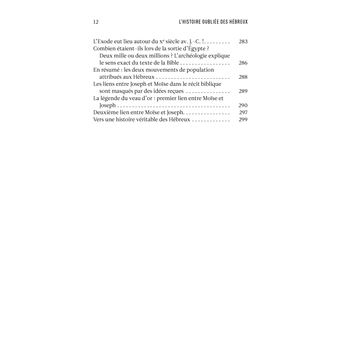 L'histoire oubliée des Hébreux