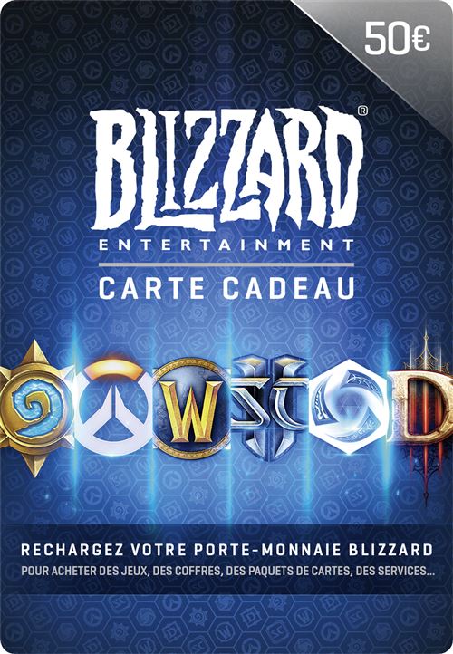 Code de téléchargement Carte Cadeau Blizzard Entertainment 50€