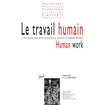 Le travail humain 2022-3, vol. 85, n.3