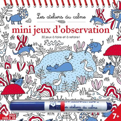 Mini jeux d'observation - bloc à spirale avec feutre effaçable