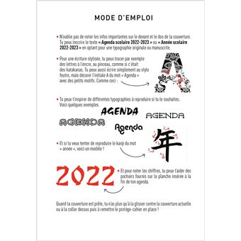 Agenda scolaire DIY Manga 2022-2023
