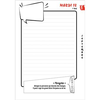 Agenda scolaire DIY Manga 2022-2023