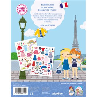 Minimiki - Cahier de stickers - Habille Emma en France - Nouvelle édition