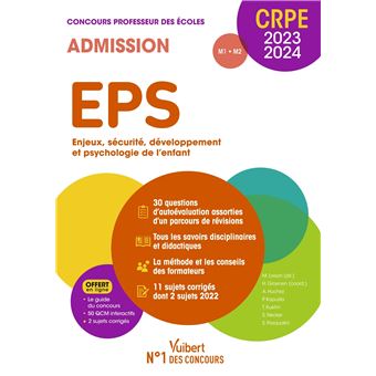 EPS : Enjeux, sécurité, développement et psychologie de l'enfant - CRPE 2023-2024