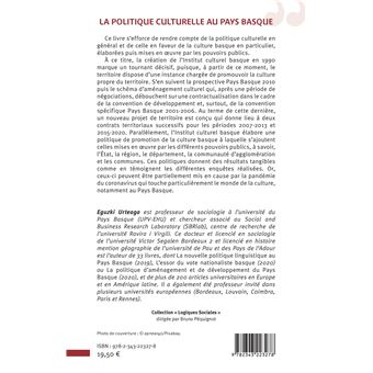 La politique culturelle au Pays Basque