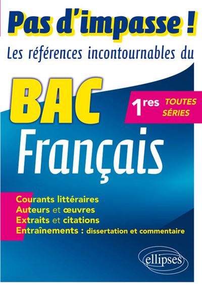 Pas D Impasse Les References Incontournables Du Bac Francais 1res Toutes Series Broche Denise Marechal Achat Livre Fnac