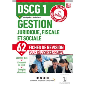DSCG 1 Gestion juridique, fiscale et sociale - Fiches de révision - 2021-2022