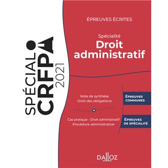 Épreuves écrites du CRFPA - Spécialité Droit administratif