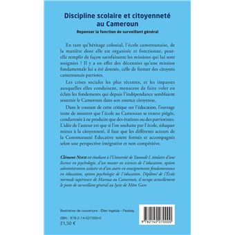 Discipline scolaire et citoyenneté au Cameroun