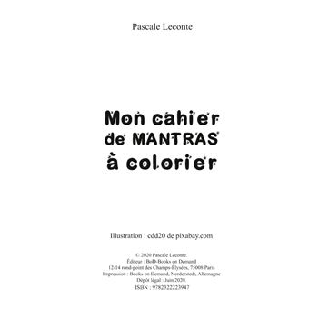 Mon cahier de Mantras à colorier