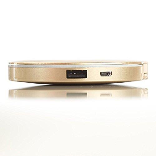 Mirroir USB Rechargeable Hyperjuice Pearl Powerbank Gold 3000 mAh