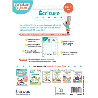 Les cahiers d'Olive - Écriture