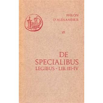 De specialibus legibus, IIIIV T34 Tome 3 broché Philon D