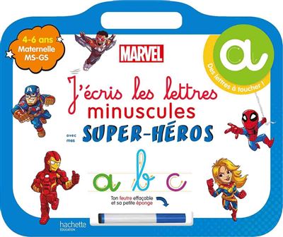 Disney - Mes super-héros Marvel - Ardoise J'écris les lettres minuscules  (4-6 ans)