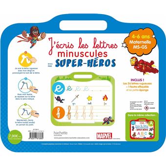 Disney - Mes super-héros Marvel - Ardoise J'écris les lettres minuscules  (4-6 ans)