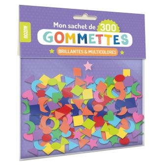300 gommettes brillantes et multicolores