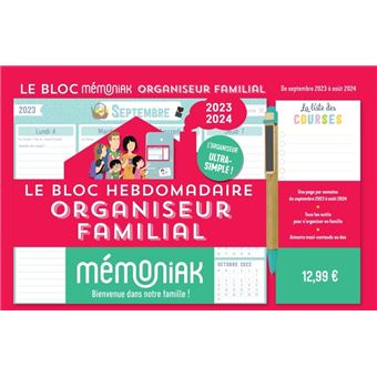 Frigobloc Hebdomadaire 2024 - Calendrier d'organisation familiale / sem (de  sept. 2023 à déc. 2024) (Broché) au meilleur prix