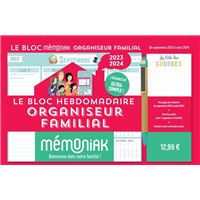 Mémoniak : mini-organiseur familial : de septembre à décembre (édition 2023/ 2024) - Nesk - Editions 365 - Papeterie / Coloriage - L'Alinéa MARTIGUES