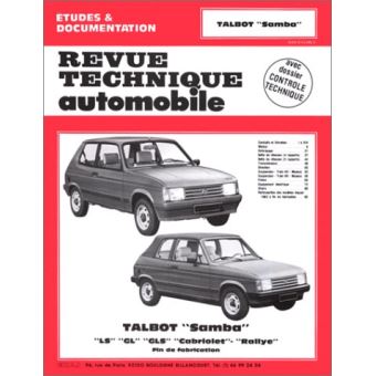 Revue technique automobile 422.4 Talbot Samba LS-GL-GLS-cabriolet-rallye