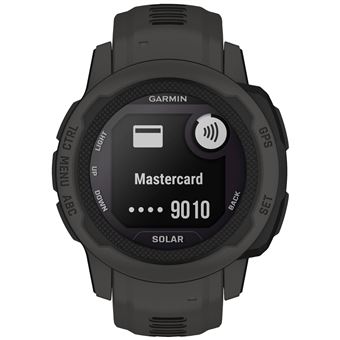 Garmin Instinct 2S Solar - 40 mm - graphite - montre de sport avec bande - silicone - taille du poignet : 112-180 mm - monochrome - 32 Mo - Bluetooth, ANT+ - 43 g - 1