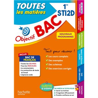 Objectif BAC 2024  - 1re STI2D Toutes les matières