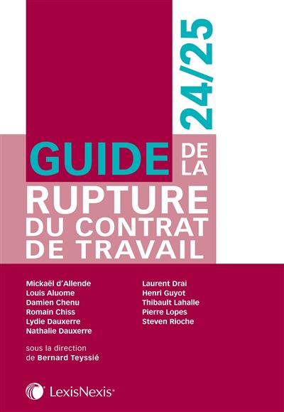 Guide de la rupture du contrat de travail 21/22 - Bernard Teyssié - broché