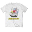 T-shirt Unisex Here We Go Taille L Blanc