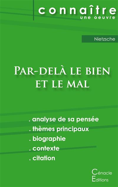 Fiche de lecture Par-delà le bien et le mal de Nietzsche
