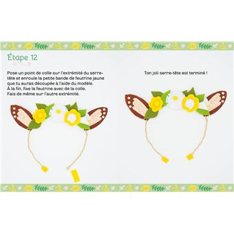 Serre-tête feutrine biche - mini coffret avec accessoires