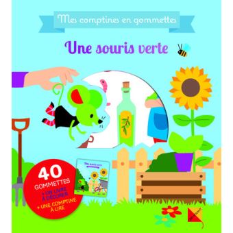 Une souris verte - Mes comptines en gommettes