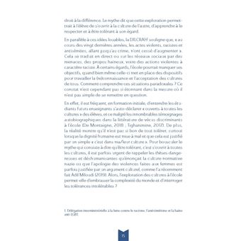 Les cultures à l'école