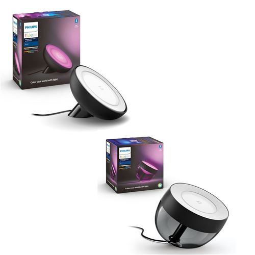Lampe connectée Philips Hue Bloom Noir + Lampe connectée Philips Hue Iris Noir