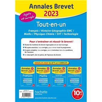 Annales BREVET 2023 Tout-en-un