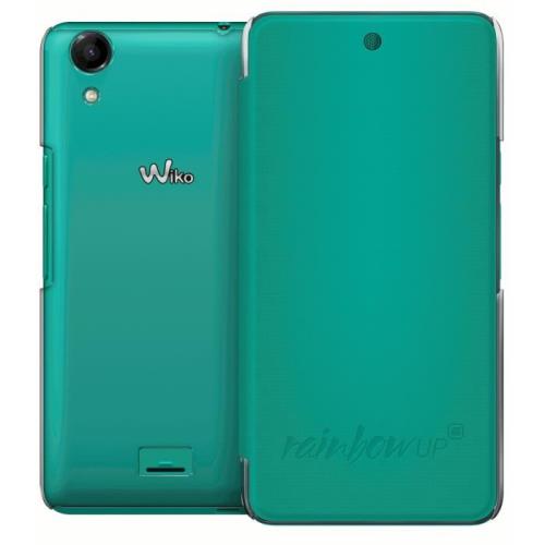 Etui Folio Wiko Back Cover pour Rainbow Up Bleu