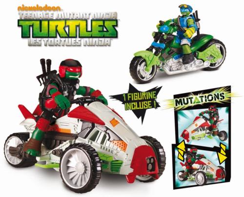Véhicule Deluxe Tri Flyer Tortues Ninja Teenage Mutant Ninja Turtles Mutations + Figurine Raphael