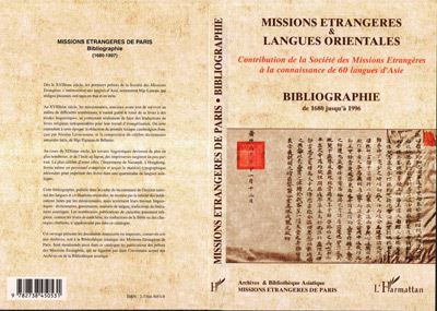 Missions etrangeres et langues orientales contribution de la