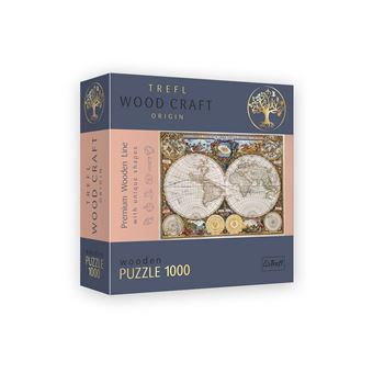 Puzzle 1000 pièces en bois : Carte du monde antique - Jeux classiques ...