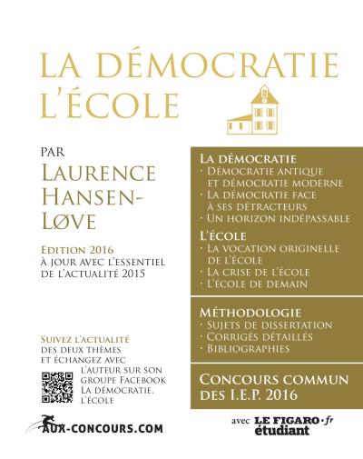 SCIENCES PO - QUESTIONS CONTEMPORAINES 2016 : LA DEMOCRATIE