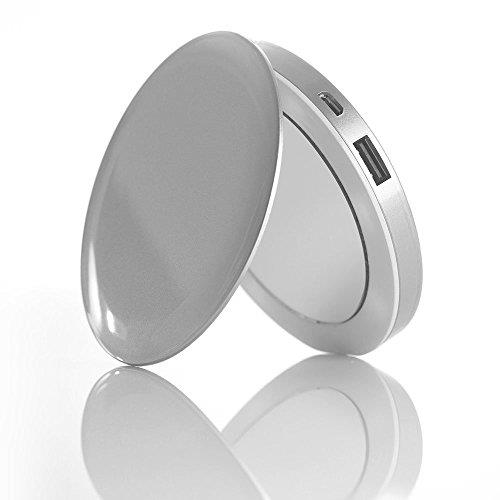 Mirroir USB Rechargeable Hyperjuice Pearl Powerbank Silver 3000 mAh