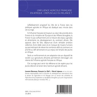 L'influence agricole française en Afrique