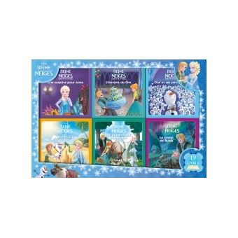 LA REINE DES NEIGES - Coffret 12 Livres - 6 Histoires + 6 Coloriages -  Disney