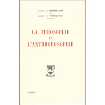 La théosophie et l'antroposophie