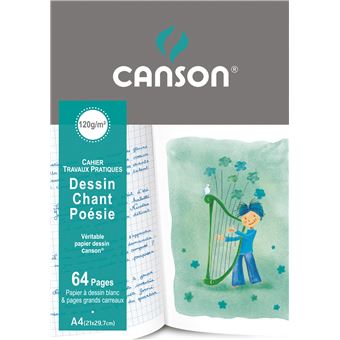 CANSON Cahier à dessin, uni, 120 g/m2, 170 x 220 mm