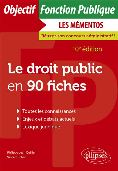 Le droit public en 90 fiches - Philippe-Jean Quillien - broché
