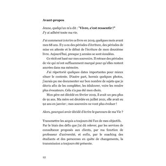 Une Vie, ma Vie, mon parcours