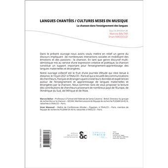 Langues chantées - Cultures mises en musique