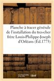 Planche à tracer générale de l'installation du tres-cher frère Louis-Philippe-Joseph d'Orléans